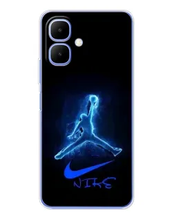 Чехол для Infinix Smart 10 с картинкой «Jordan Neon Blue»