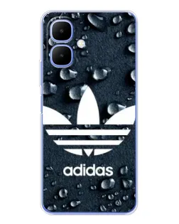 Чехол для Infinix Smart 10 с картинкой «Adidas Trefoil Blue»