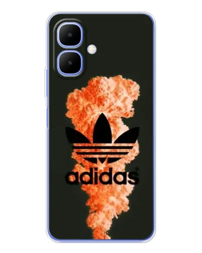 Чехол для Infinix Smart 10 с картинкой «Оранжевый дым Adidas» Чехол для Infinix Smart 10 с картинкой «Оранжевый дым Adidas»