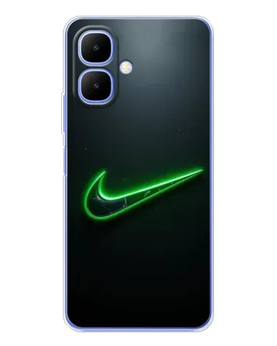 Чехол для Infinix Smart 10 с картинкой «Неоновый контур Nike»