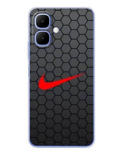 Чехол для Infinix Smart 10 с картинкой «Nike — карбоновая сетка»