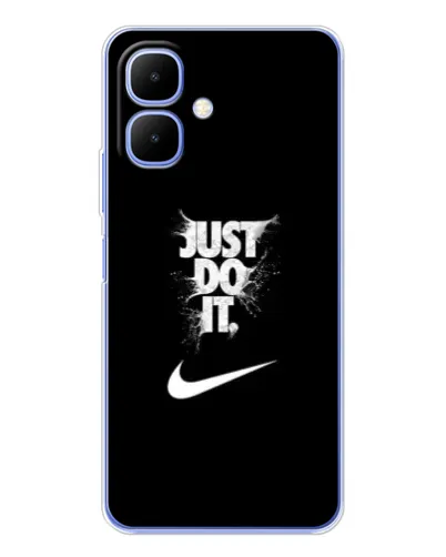 Чехол для Infinix Smart 10 с картинкой «Текстовый принт Nike»