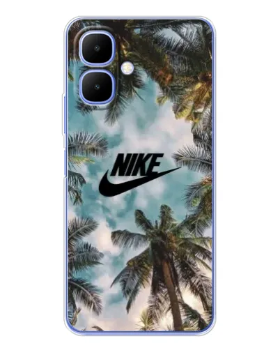Чехол для Infinix Smart 10 с картинкой «Тропический принт Nike» Чехол для Infinix Smart 10 с картинкой «Тропический принт Nike»