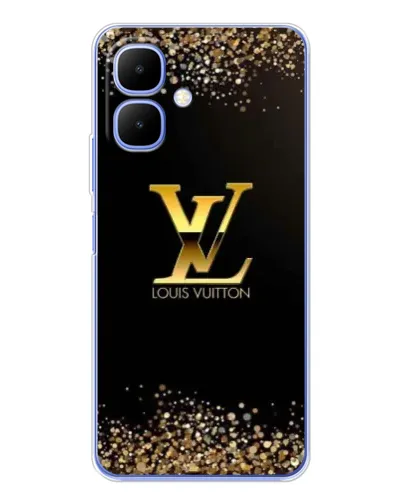 Чехол для Infinix Smart 10 с картинкой «LV — золотые искры»