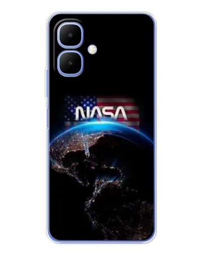 Чехол для Infinix Smart 10 с картинкой «Земля из космоса NASA»