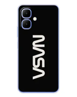 Чехол для Infinix Smart 10 с картинкой «NASA — вертикальный логотип»