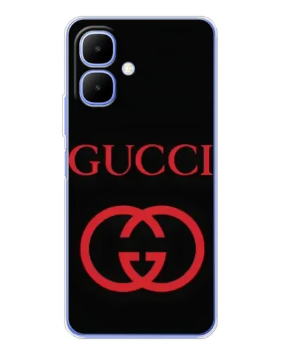 Чехол для Infinix Smart 10 с картинкой «Gucci — красный логотип»