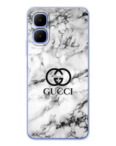 Чехол для Infinix Smart 10 с картинкой «Gucci — мраморный шик»