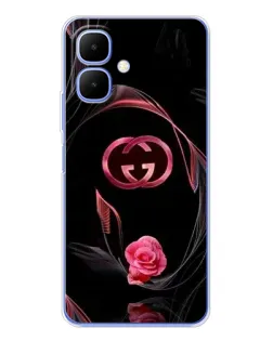 Чехол для Infinix Smart 10 с картинкой «Gucci — неоновая роза»