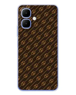 Чехол для Infinix Smart 10 с картинкой «Gucci — золотые диагонали»