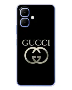 Чехол для Infinix Smart 10 с картинкой «Gucci — золото на черном»