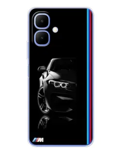 Чохол для Infinix Smart 10 з картинкою «Силует BMW в темряві»