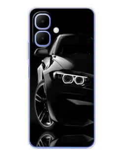 Чохол для Infinix Smart 10 з картинкою «Чорна BMW — профіль»