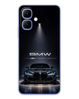 Чохол для Infinix Smart 10 з картинкою «BMW крізь нічне місто»