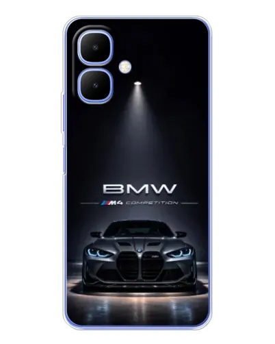 Чехол для Infinix Smart 10 с картинкой «BMW сквозь ночной город» Чехол для Infinix Smart 10 с картинкой «BMW сквозь ночной город»