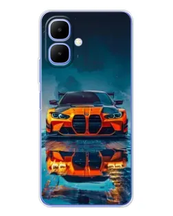 Чохол для Infinix Smart 10 з картинкою «BMW — золота емблема»