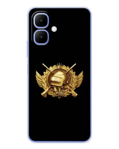 Чехол для Infinix Smart 10 с картинкой «PUBG — оранжевый градиент»