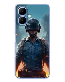 Чехол для Infinix Smart 10 с картинкой «PUBG — реалистичный герой»