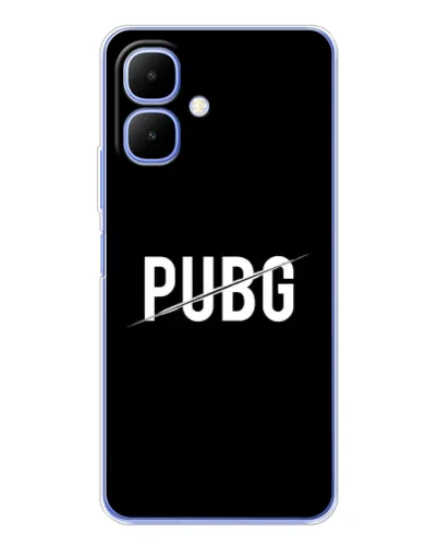 Чехол для Infinix Smart 10 с картинкой «PUBG — белый логотип»