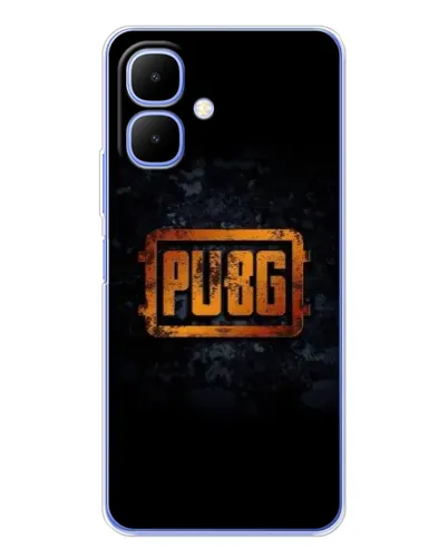 Чехол для Infinix Smart 10 с картинкой «PUBG — золотой логотип»