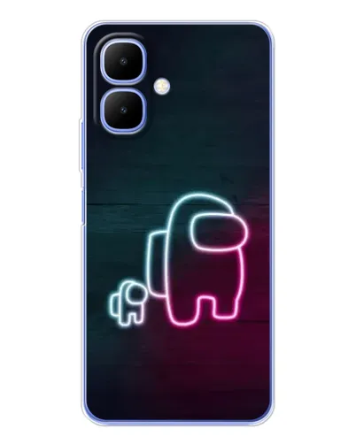 Чохол для Infinix Smart 10 з картинкою «Among Us неон-арт» Чохол для Infinix Smart 10 з картинкою «Among Us неон-арт»