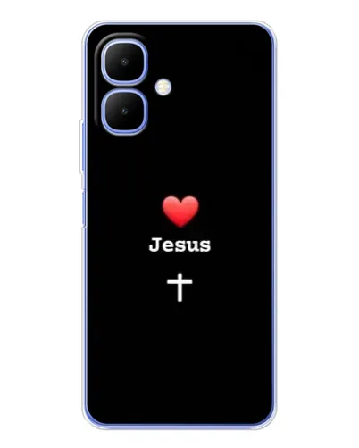 Чехол для Infinix Smart 10 с картинкой «Сердце - Jesus»