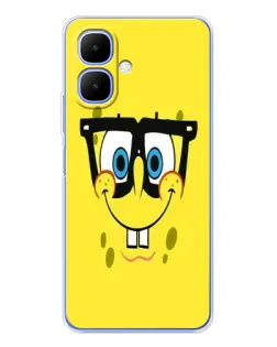 Чехол для Infinix Smart 10 с картинкой «Минималистичный Спанч Боб» Чехол для Infinix Smart 10 с картинкой «Минималистичный Спанч Боб»