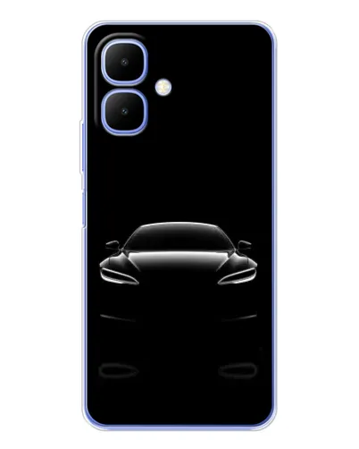 Чехол для Infinix Smart 10 с картинкой «Силуэт Tesla Night»
