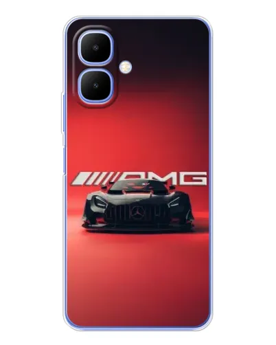 Чехол для Infinix Smart 10 с картинкой «Mercedes AMG — красная линия»
