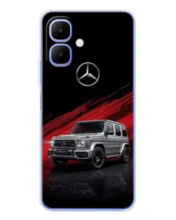 Чехол для Infinix Smart 10 с картинкой «Mercedes G-Class красный»
