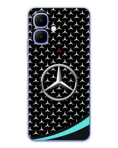 Чехол для Infinix Smart 10 с картинкой «Mercedes — бирюзовый акцент»
