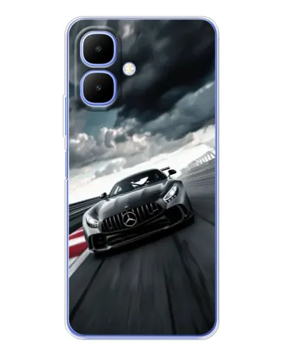 Чехол для Infinix Smart 10 с картинкой «Гоночный Mercedes AMG»