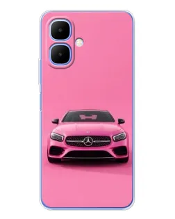Чехол для Infinix Smart 10 с картинкой «Розовый Mercedes AMG» Чехол для Infinix Smart 10 с картинкой «Розовый Mercedes AMG»