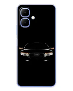 Чехол для Infinix Smart 10 с картинкой «Audi — ночной контур» Чехол для Infinix Smart 10 с картинкой «Audi — ночной контур»