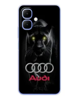 Чехол для Infinix Smart 10 с картинкой «Пантера и Audi» Чехол для Infinix Smart 10 с картинкой «Пантера и Audi»