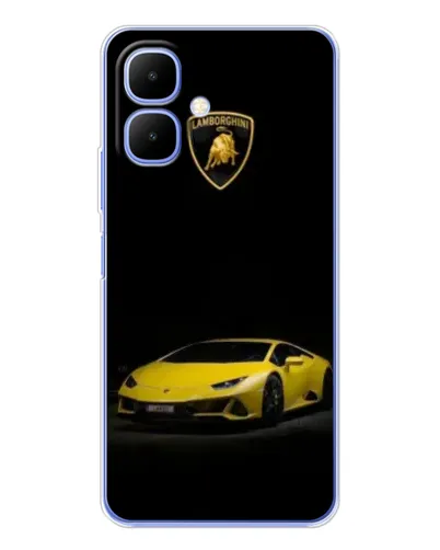 Чехол для Infinix Smart 10 с картинкой «Lamborghini желтый акцент»