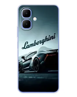 Чехол для Infinix Smart 10 с картинкой «Классическая надпись Lamborghini»