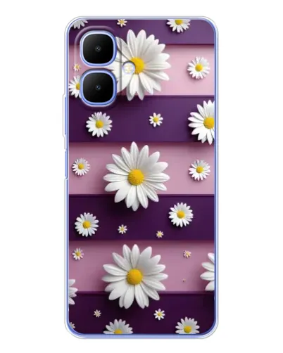 Чехол для Infinix Smart 10 с картинкой «Ромашки на фиолетовом» Чехол для Infinix Smart 10 с картинкой «Ромашки на фиолетовом»