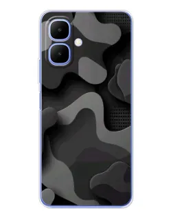 Чехол для Infinix Smart 10 с картинкой «Темный абстрактный камуфляж» Чехол для Infinix Smart 10 с картинкой «Темный абстрактный камуфляж»