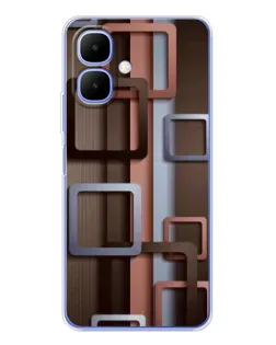 Чехол для Infinix Smart 10 с картинкой «Коричневые объемные квадраты» Чехол для Infinix Smart 10 с картинкой «Коричневые объемные квадраты»