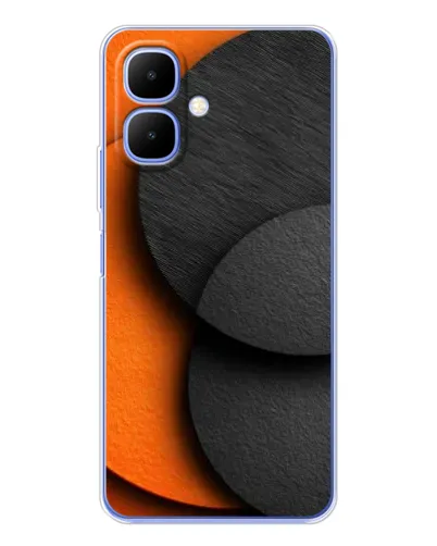 Чехол для Infinix Smart 10 с картинкой «Геометрия оранжевых кругов»
