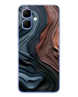 Чехол для Infinix Smart 10 с картинкой «Цветные волны каньона»
