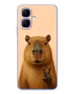 Чехол для Infinix Smart 10 с картинкой «Капибара виктория» Чехол для Infinix Smart 10 с картинкой «Капибара виктория»