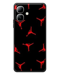 Чехол для Infinix Smart 20 с картинкой «Jordan Red Pattern»