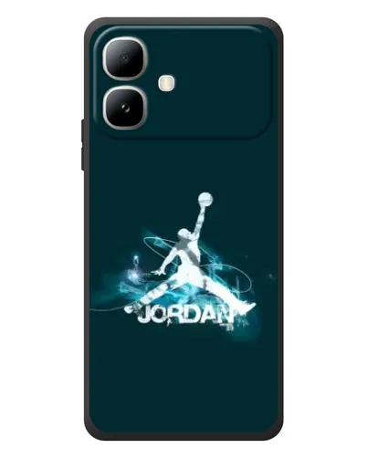 Чехол для Infinix Smart 20 с картинкой «Jordan Blue Fire» Чехол для Infinix Smart 20 с картинкой «Jordan Blue Fire»