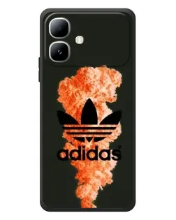 Чехол для Infinix Smart 20 с картинкой «Оранжевый дым Adidas»