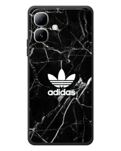 Чехол для Infinix Smart 20 с картинкой «Белый мрамор Adidas»