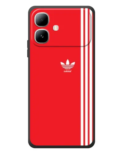 Чехол для Infinix Smart 20 с картинкой «Красный минимализм Adidas»