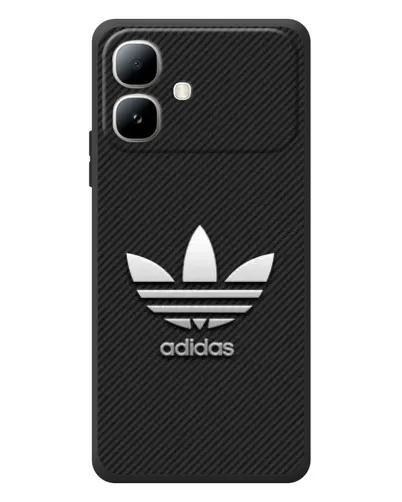 Чехол для Infinix Smart 20 с картинкой «Adidas Карбоновая текстура»
