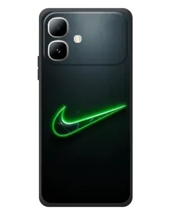 Чехол для Infinix Smart 20 с картинкой «Неоновый контур Nike»